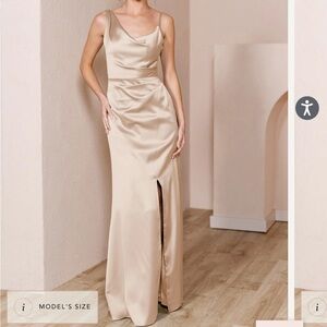 Champagne Bridesmaids/Prom Dress